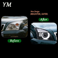 Nouveau kit de conversion de phares LED YM pour Prado/LC Prado 2002-2009, 6000K 12V 70W, ajustement universel, Plug+Play, feux de jour