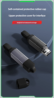 Kabel Data Magnetik Nilon 60W 3A Pengisian Cepat 4 in 1 dengan Gantungan Kunci