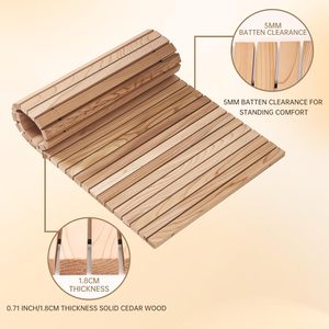 Tappetino <span class=keywords><strong>per</strong></span> <span class=keywords><strong>doccia</strong></span> in legno <span class=keywords><strong>per</strong></span> uso interno ed esterno, tappetino <span class=keywords><strong>antiscivolo</strong></span> <span class=keywords><strong>per</strong></span> vasca da bagno in legno, tappetini da bagno in legno <span class=keywords><strong>per</strong></span> bagno vasca idromassaggio piscina - Product Image 3