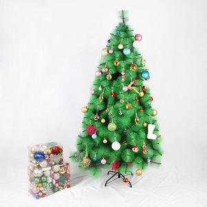 Boules de Noël brillantes et mates en plastique, 60-70 pièces, emballées en seau, décorations suspendues pour sapin de Noël, lot en vrac - Product Image 5