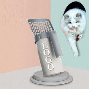 OEM 2 In 1 Tragbares Haustier Kätzchen Großer Griff und Mülls ack Katzen Reinigung Schaufel Katzenstreu schaufel Mit Beutel - Product Image 4