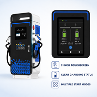 Borne de recharge rapide DC pour véhicules électriques 160 kW double GB/T, à poser au sol, 200-1000 V, IP55, station de recharge commerciale pour véhicules électriques, pour recharge publique, OEM ODM