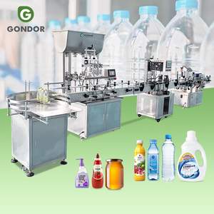 Ligne de production de remplissage et d'emballage de bouteilles d'huile et de détergent pour nettoyant de verre comestible en sirop de 5L - Product Image 1