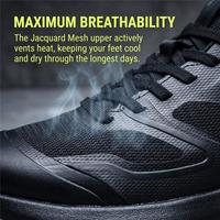 Chaussures de sport pour hommes, baskets de sport personnalisées en usine, noires, basses, respirantes, en maille jacquard, légères, avec semelle en caoutchouc antidérapante