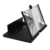 Loupe d'écran de téléphone portable 3D HD en plastique ABS flexible et support de bureau pour salon, bureau et lit