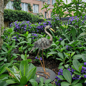 Buitenleven Warm Buiten Roestig Buitenpark Draadkraan Indonesië Drijfhout Grote Metalen Reiger Staande Tuin Kunst Tuinkraan - Product Image 4