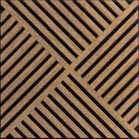 Panneau mural acoustique décoratif moderne en bois à lattes 600x600x21mm, facile à nettoyer, plusieurs couleurs au choix pour restaurant