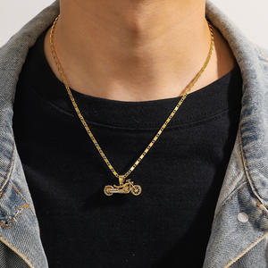 <span class=keywords><strong>Collier</strong></span> court unisexe vintage style motard, accessoire tendance pour homme et femme, nouvelle collection transfrontalière Europe-États-Unis - Product Image 4