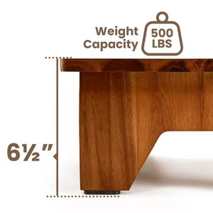 Marchepied en bois Craftsman's Honor, 15,75 x 12,5 pouces, antidérapant, en bois d'acacia, pour enfants et adultes - Product Image 3