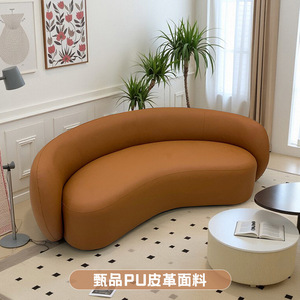 โซฟาโค้งมนทันสมัย หุ้มผ้าบุอย่างดี สำหรับห้องนั่งเล่น - Product Image 6