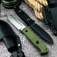 Couteau à lame fixe BM 163 Buschcrafter, lame D2, manche G10 avec étui, couteau de survie, de sauvetage et de chasse pour la nature sauvage, EDC