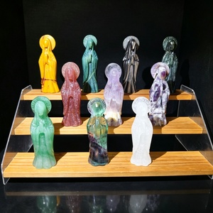 Productos de Sanación Espiritual al por Mayor, Artesanías de Cristal Natural, Estatua de Cristal de Guan Yin para Adorno Energético de Feng Shui - Product Image 4