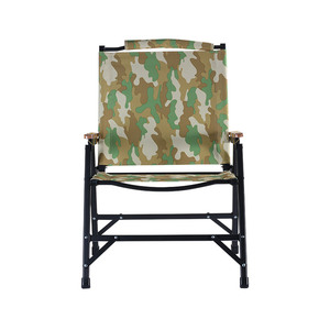 Chaise pliante en tissu Oxford camouflage avec logo personnalisé pour le camping en plein air, la pêche ou le pique-nique sur la plage, équipement de plage - Product Image 1