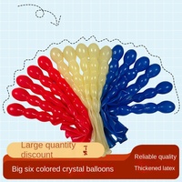 Huaien Usine En Gros Long Six Épais Spirale Torsadé Cristal Latex Ballons pour Jouets pour Anniversaire De Mariage