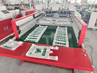 Machine automatique de fabrication de sacs de courses biodégradables à double ligne pour t-shirts HSRQ-500x2G