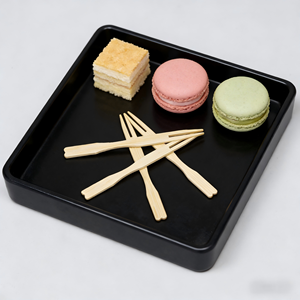 Tenedor de Bambú para Fruta de 90, 100 y 110 mm, Tenedor de Plato de Bambú, Cuchara, Vajilla de Bambú Desechable para Aperitivos, Precio de Fábrica - Product Image 1