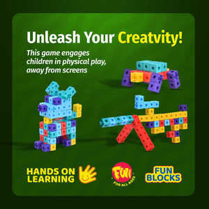 Toysaga Preschool Educational <b>Plastic</b> Building <b>Blocks</b> Toy Link N Lock for Math Counting and Sorting Skills - Product Image 4