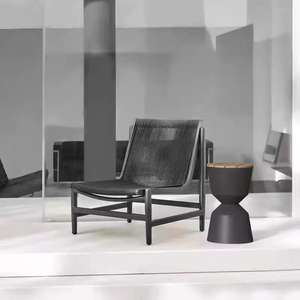 Ensemble table à manger et chaises scandinaves et créatives pour l'extérieur, canapé contemporain en PE moderne pour cour et terrasse pour l'extérieur - Product Image 4