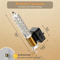LOHAS Kristall Bernstein Luxus Nachtlichter Flammenlose Kerzen-Design Dimmbare LED-Nachtlichter für Erwachsene Kinder Schlafzimmer