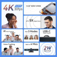 4K30fps 1/2.8'' Yüksek Performanslı Hepsi Bir Arada Al PTZ Web Kamerası Konferans Sistemi, Gerçekçi 5M Ses Alıcılı Web Kamerası Konferans Sistemi