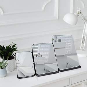 Espejo Plegable de Acero Inoxidable Estilo Ins, Irrompible, Espejo de Bolsillo Pequeño para Maquillaje - Product Image 3