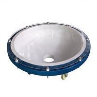 Cuve chimique à surface lisse doublée de PTFE avec couvercle en acrylique – Réservoir de réaction mobile résistant à la corrosion avec cadre en acier bleu de qualité alimentaire