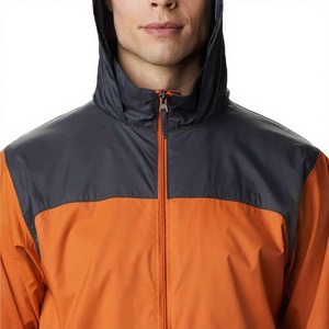 Unisex <b>Long</b> Sporty Hooded <b>Jacket</b> Lightweight Full Zip Windbreaker Color Block Outdoor Casual Custom Logo - Product Image 5