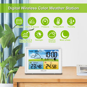 Stazione Meteo Digitale BALDR con Sensore di Temperatura e Umidità Sveglia Previsioni del Tempo Meteorologica per Interni ed Esterni - Product Image 2