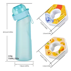 7 lezzet bakla ile hava kokulu aromalı su şişesi, sızdırmaz spor su pipetli bardak