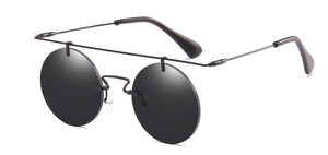 Gafas de <span class=keywords><strong>Sol</strong></span> Redondas de Metal sin Montura Estilo Príncipe, Novedad de Marca de Lujo 2025, Venta al por Mayor, Gafas de <span class=keywords><strong>Sol</strong></span> Retro sin Aro - Product Image 2