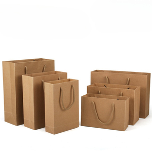Sacchetti regalo personalizzati in carta Kraft con stampa Logo, Tote per la spesa riciclabile per la vendita al dettaglio, abbigliamento, Packaging promozionale - Product Image 3