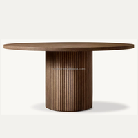 Ensemble de luxe personnalisable de 4 chaises rondes en chêne massif, meubles de salle à manger, ensemble de tables à manger en bois avec chaises