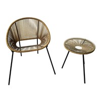 Lit de repos en rotin tressé moderne pour jardin extérieur avec auvent, cadre en aluminium, design imperméable