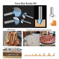 Outil de gravure sur bois professionnel pour le travail du bois CNC, fraise à chanfreiner ronde pour le bois, tige de 1/2 1/4, fraises à chanfreiner rondes