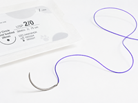 Nouvelle Suture Stérile en Acide Polyglycolique Sprout EO XY-POX05, Fil Absorbable Tressé 75cm USP 7-0 pour Chirurgie Vétérinaire Animale