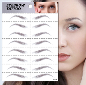Fábrica personalizada de las mujeres de moda nuevos diseños populares a prueba de agua cara <span class=keywords><strong>3D</strong></span> 4D 6D ceja tatuaje temporal pegatinas cosméticas - Product Image 3