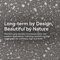 Dalles de terrazzo artificielles, couleur personnalisée, dalles de terrazzo en pierre naturelle, revêtement de sol en terrazzo, projet commercial