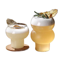 Nouveauté : Verres à cocktail soufflés à la main en borosilicate de qualité alimentaire pour Mojito, Champagne et Martini – Cadeau idéal pour les fêtes