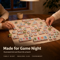 Tuiles de mahjong américaines en acrylique colorées personnalisées, tuiles de mahjong à 4 couches pour les soirées de jeu en famille