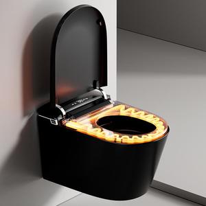 Tenture murale sans monture p piège couleur noire céramique sanitaire <span class=keywords><strong>wc</strong></span> mural drain mat noir mur <span class=keywords><strong>suspendu</strong></span> toilette intelligente - Product Image 4