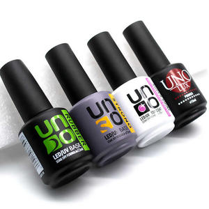 Venta al por mayor: Esmalte de <span class=keywords><strong>uñas</strong></span> en gel líquido Super Shine Top Coat 15ML <span class=keywords><strong>con</strong></span> logo, gel UV LED para <span class=keywords><strong>uñas</strong></span>, capa base de goma transparente - Product Image 1