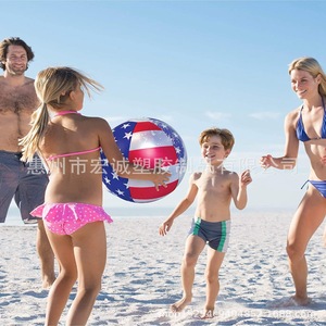 Inflatable Beach Ball Usa Flag Design 30cm PVC Pool Toy For Outdoor Water Fun - Product Image 4
