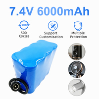 POEAE Batterie Li-ion rechargeable en gros à faible MOQ 7.4V 6000mAh Pack de batteries Li-ion 18650