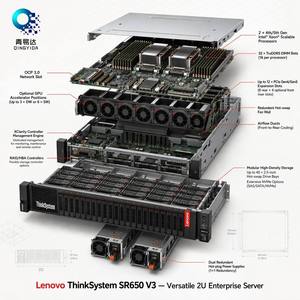 Serveur de calcul IA SR650 V3 V4 en rack, Intel Xeon 2,5 GHz, système de hébergement dédié 10 Gbit/s, châssis de centre de données GPU, stockage, Chine - Product Image 1