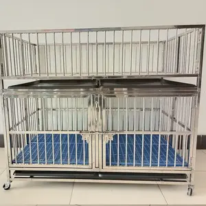 Alta qualidade de aço inoxidável Modular Pet Cage & Houses Aço Inoxidável Dog Gaiolas Banco Gaiolas para cães