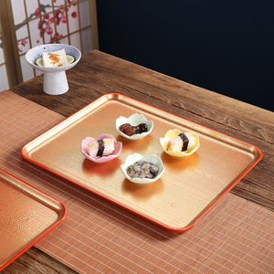 Japanese-style <b>tray</b>, <b>large</b> rectangular serving plate, thickened for hotel restaurants, teacups, plates, and other tableware. - Product Image 1