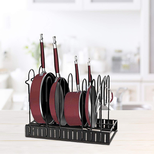 Có thể điều chỉnh nhà bếp <span class=keywords><strong>5</strong></span> lớp dây Kệ mở rộng sắt kim loại đồ nấu nướng chậu và chảo nhà bếp lưu trữ chủ giá - Product Image 5