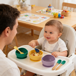 Juego de <span class=keywords><strong>Cuchara</strong></span> y Tenedor de Silicona Reutilizables, Libres de BPA, para Bebés, Antideslizantes, de Grado Alimenticio, para el Aprendizaje de la Alimentación - Product Image 6