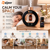 Diffuseur d'huiles essentielles sans eau rechargeable, diffuseur d'aromathérapie rond en métal, nébuliseur d'huiles pures portable, maison, bureau, spa