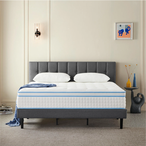 Matelas de luxe en mousse à mémoire de forme et ressorts ensachés de 12 pouces, <span class=keywords><strong>confort</strong></span> moyen-ferme, pour un sommeil réparateur, taille King 200*200 - Product Image 1